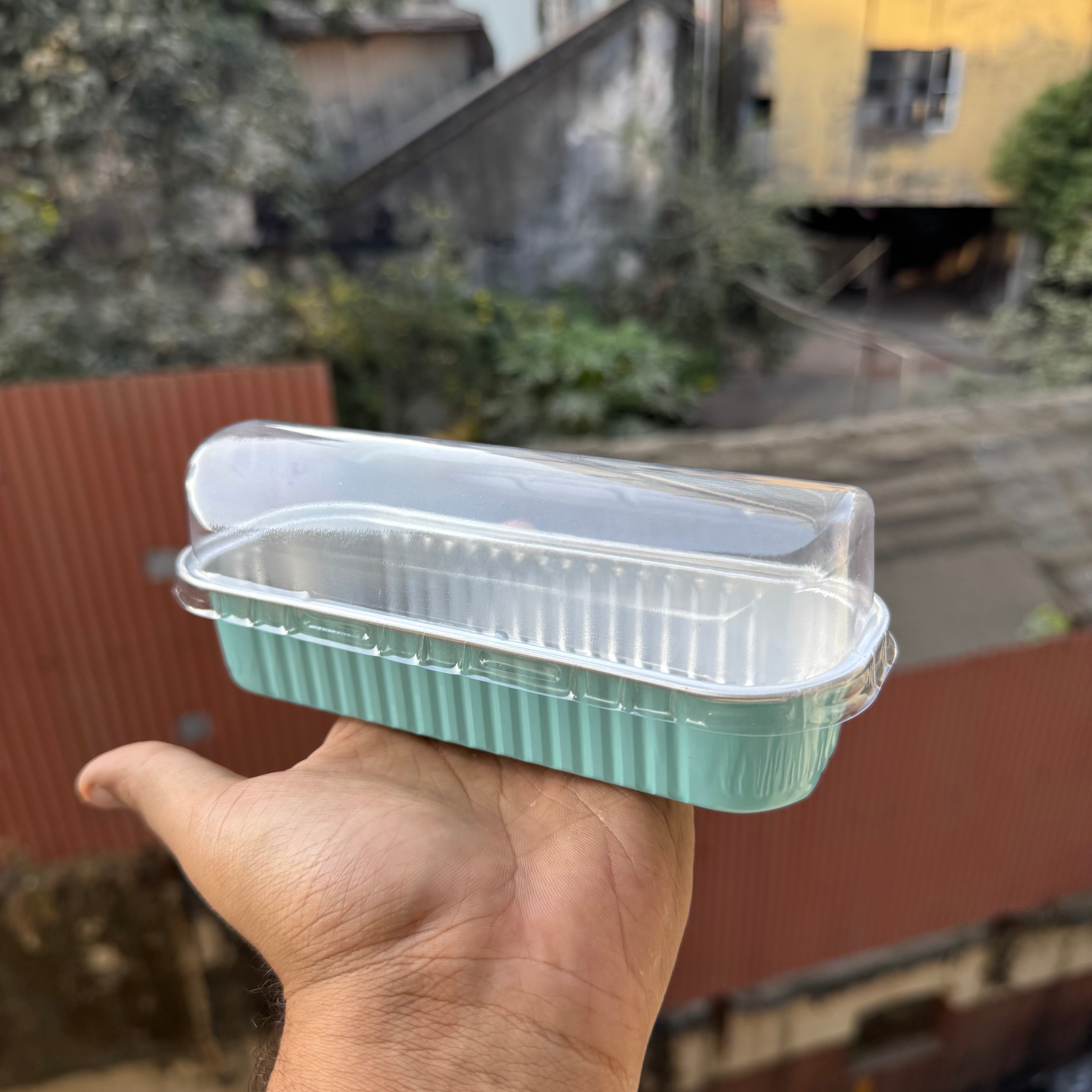 Rectangle Foil Bakeable Container Blue (10pc)