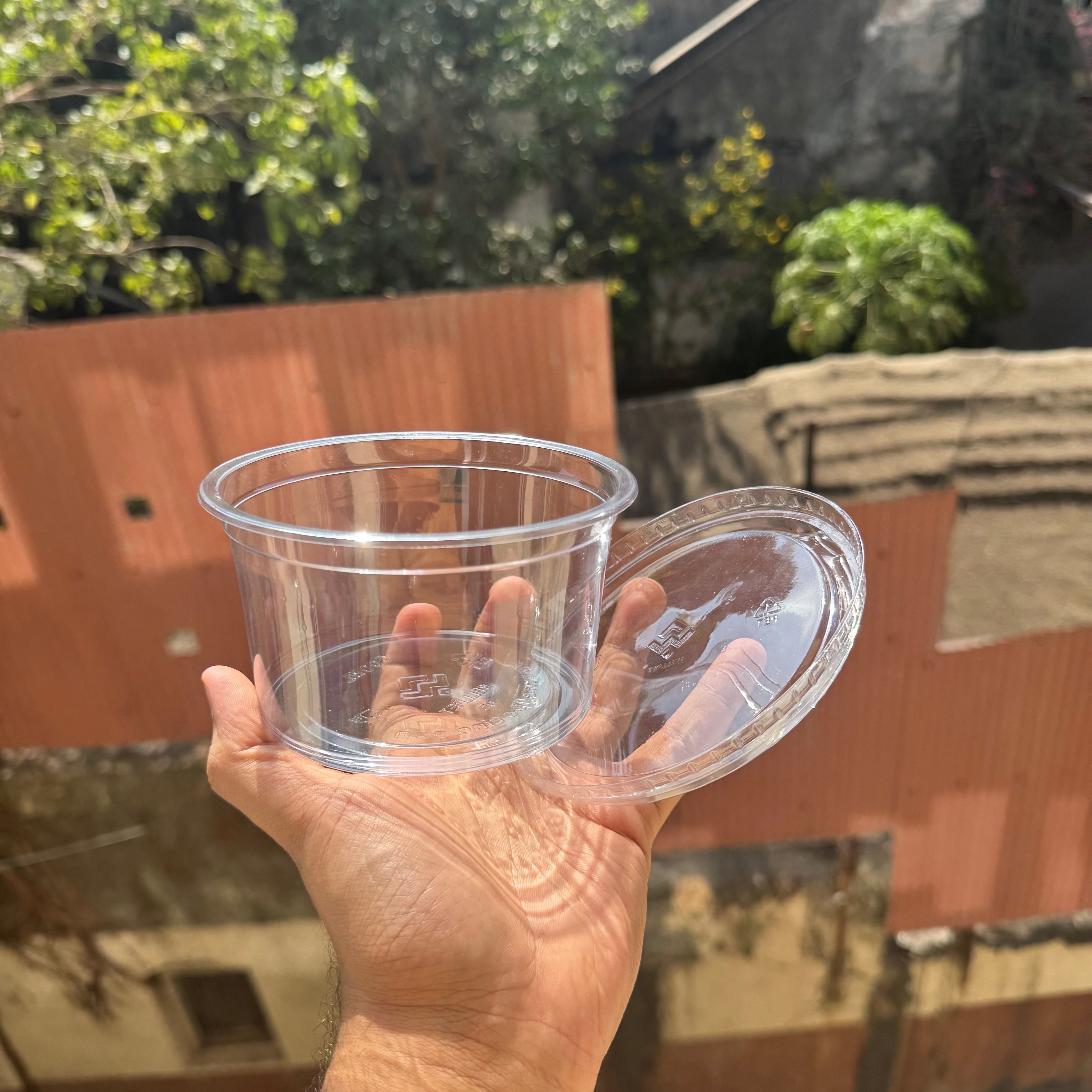 Round Dessert Container PVC With Lid 500ml (10pc) •CFO
