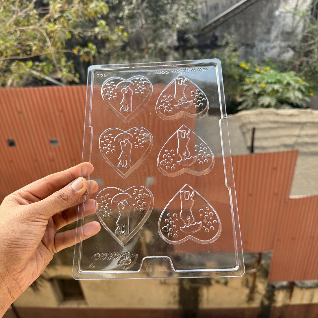 Valentine PVC Chocolate Mould Heart Couple 6in1