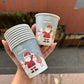 Christmas Disposables - Xmas Paper Cups 210ml (10pcs)