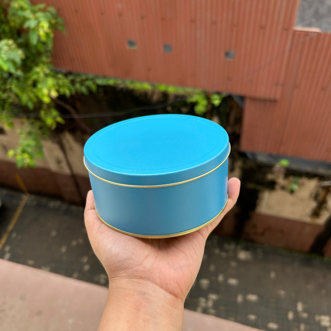Premium Small Round Cookie Dream Tin (10pc) Blue • SDT