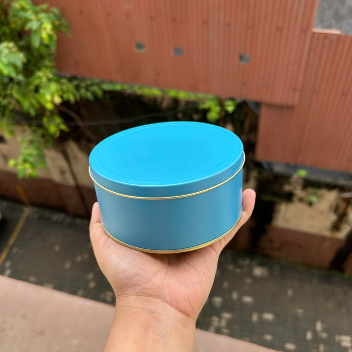 Premium Small Round Cookie Dream Tin (10pc) Blue • SDT