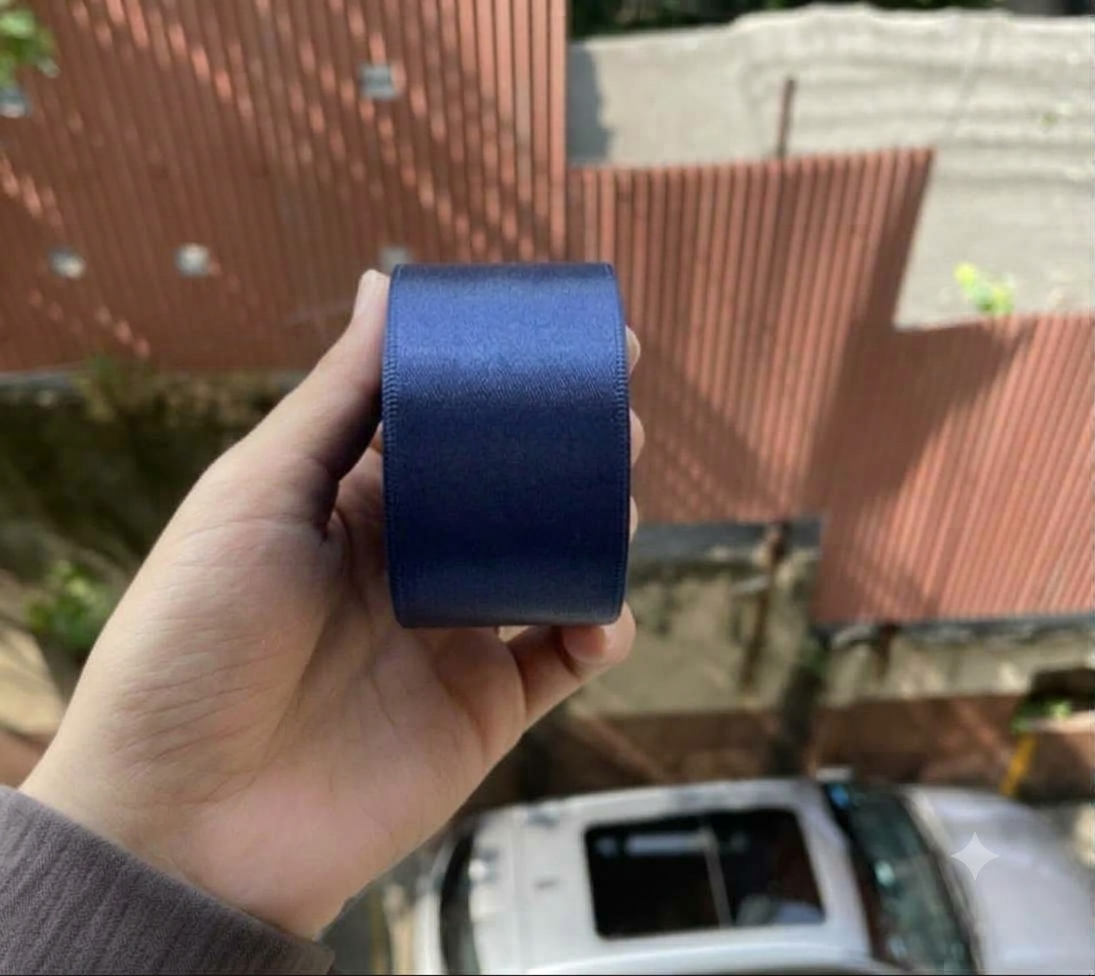 Navy Blue Thick Satin Ribbon