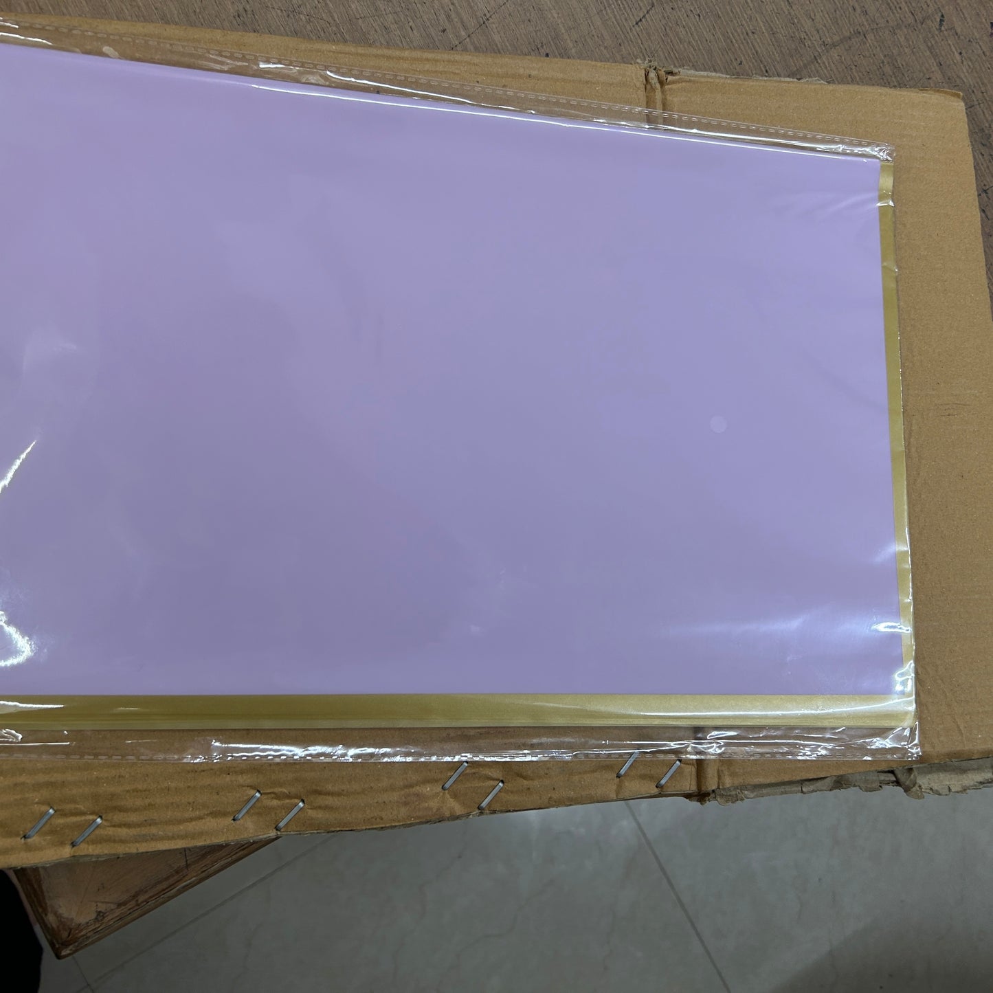 Purple Golden Border Wrapping Bouquet Paper (20 sheets)