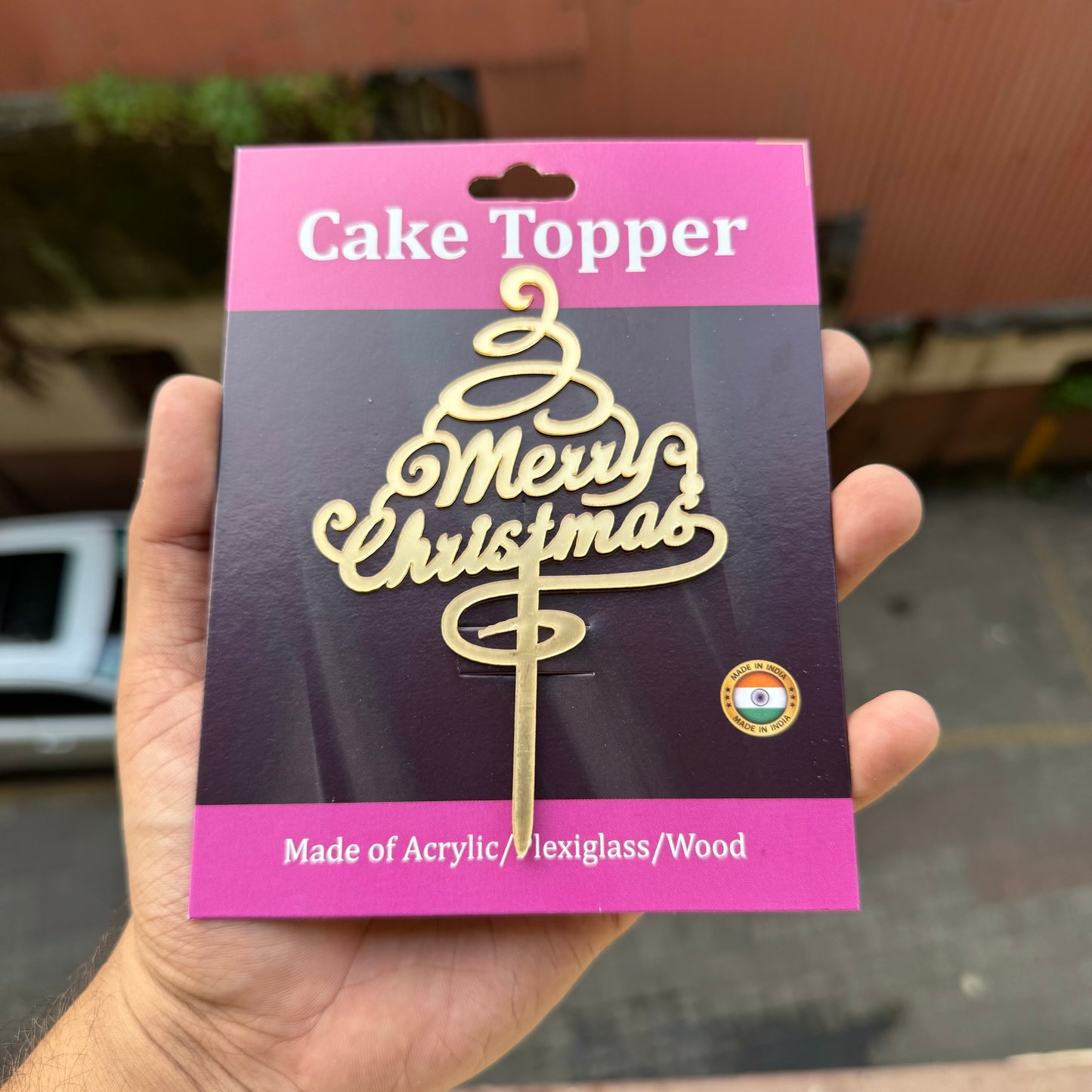 Christmas 4” Acrylic Topper