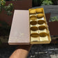 Pastel Petals Collection - 10 Cavity  Box with Premium Cavity for Chocolates,Truffles - Peach (10pc) Top Bottom