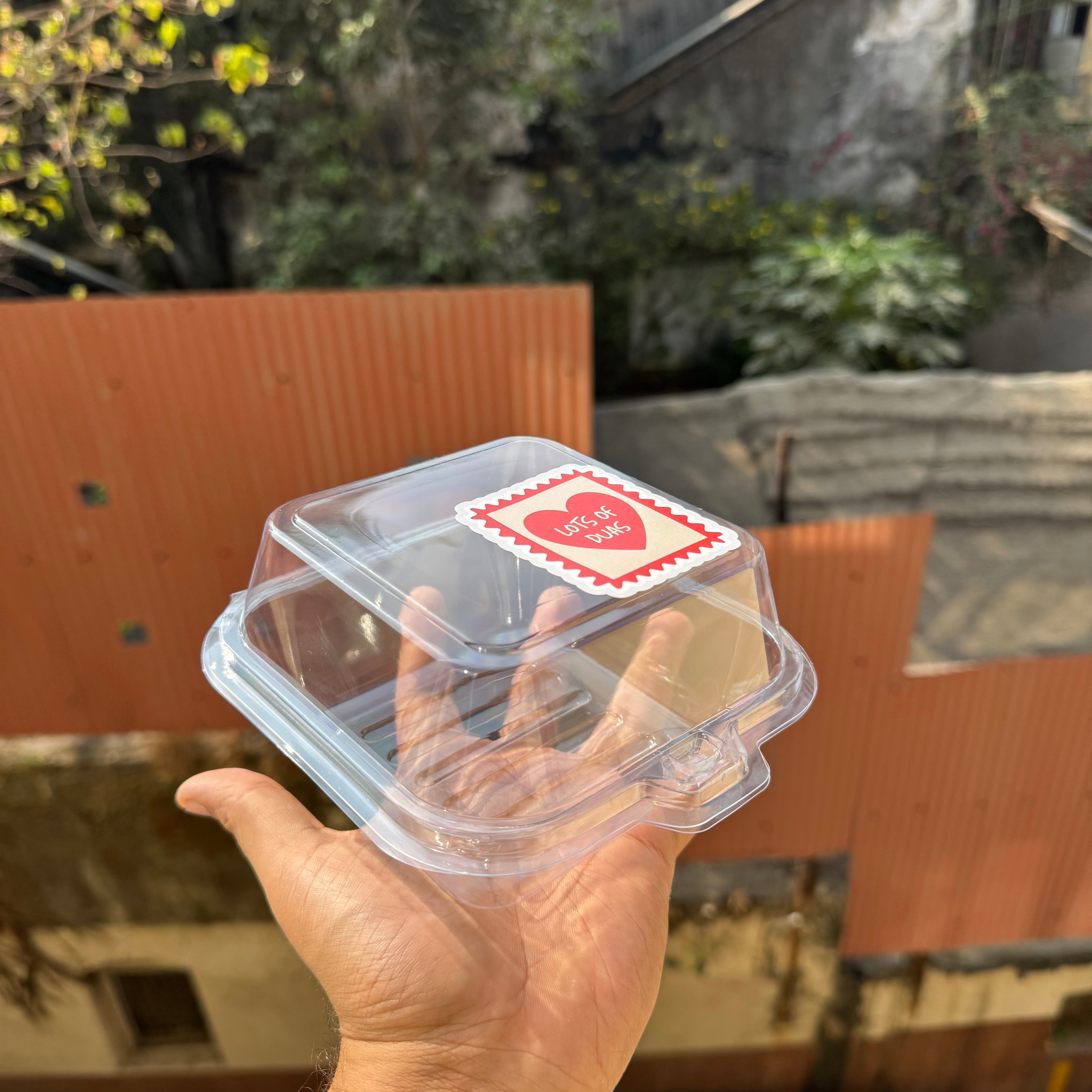 6” Bento PVC Box With Sticker (10pc)