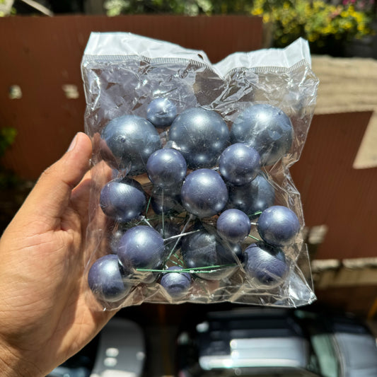 Pearl Finish Dark Blue Faux Ball 20pcs