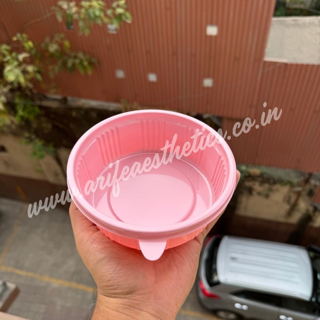 Round Pink PVC Container (10pc)