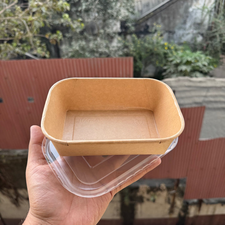 Rectangle Kraft Tub 650 mL (10pc)