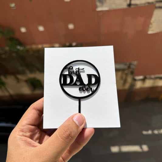 3inch Fathers Day Acrylic Cake / Cupcake Topper 1pc