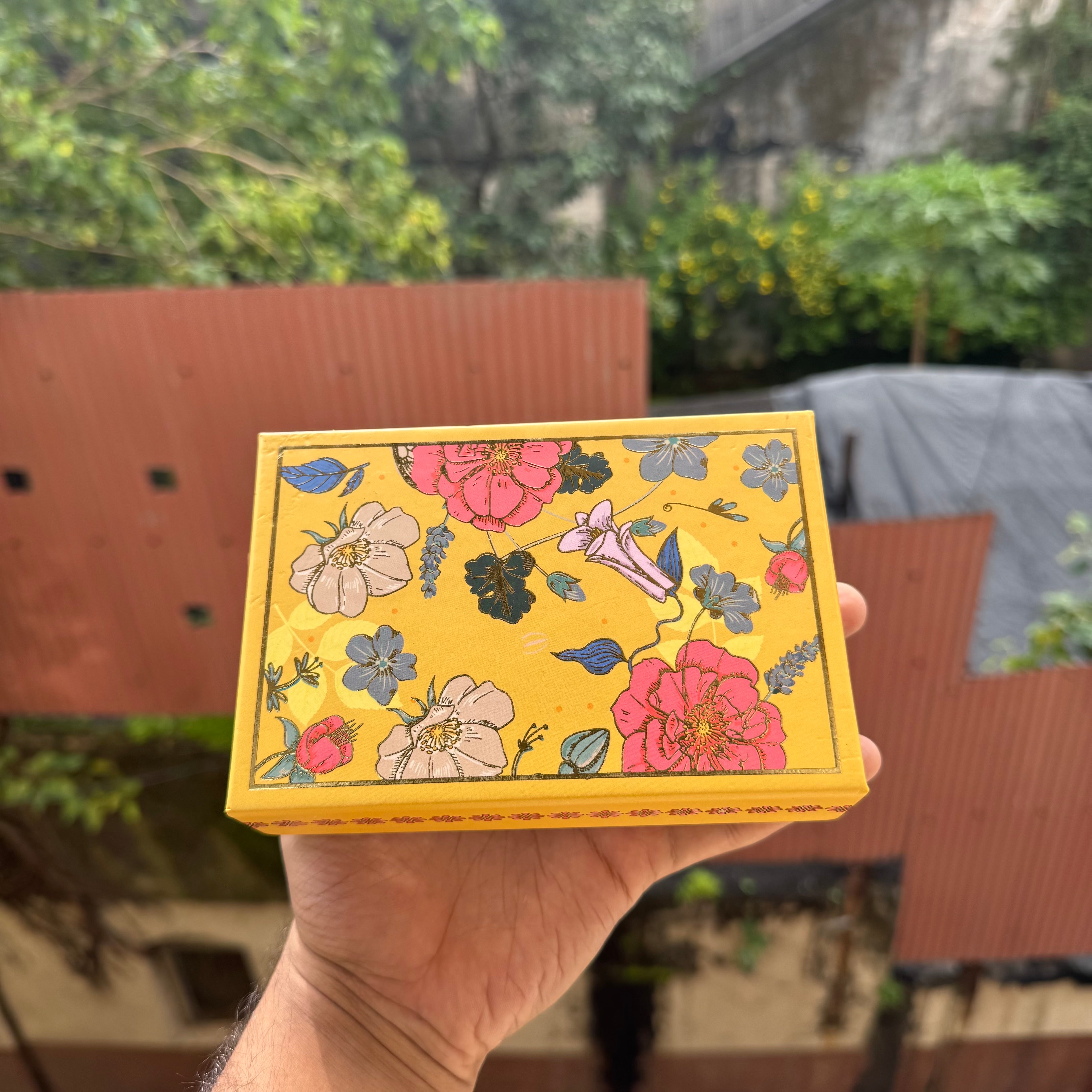 Rigid Top Bottom Box 1pc | Pastel Marigold - With Cavity