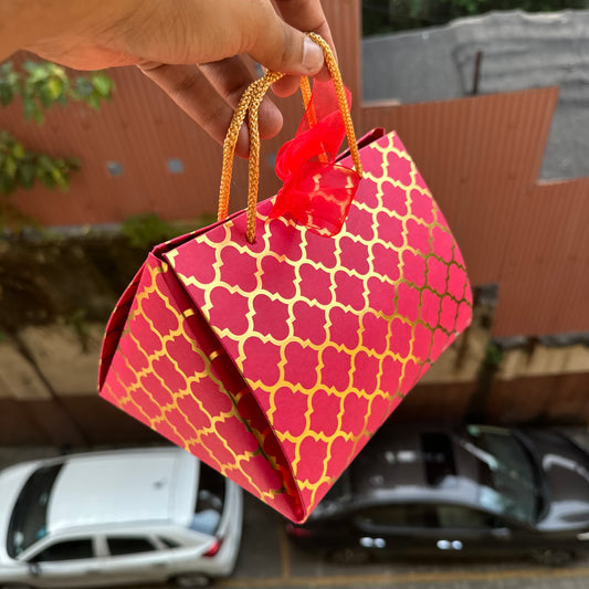 Red Festive Jar Triangle Box / Bag