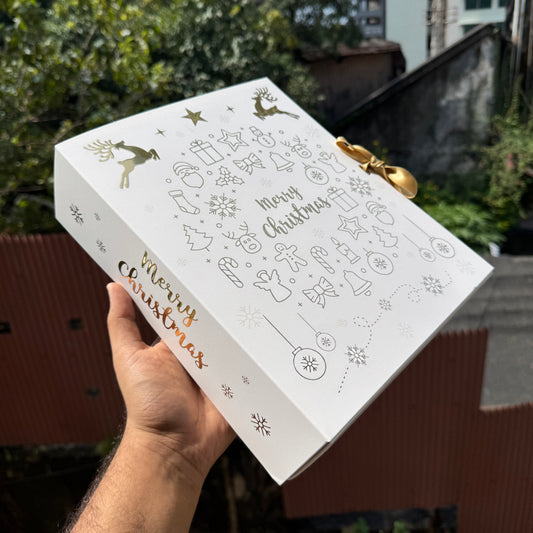 Merry Christmas Foil Hamper Box (10 pc)