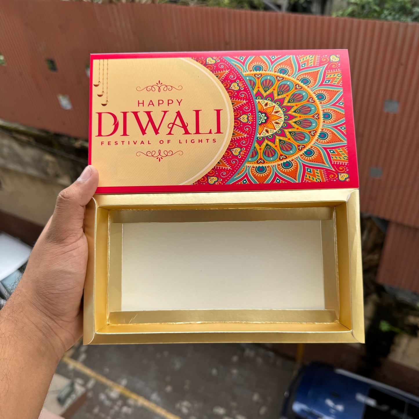 Diwali Slider Box - 8 Cavity - For Chocolates / Candles / Truffles / Brownies / Mithai’s & More (10pc)