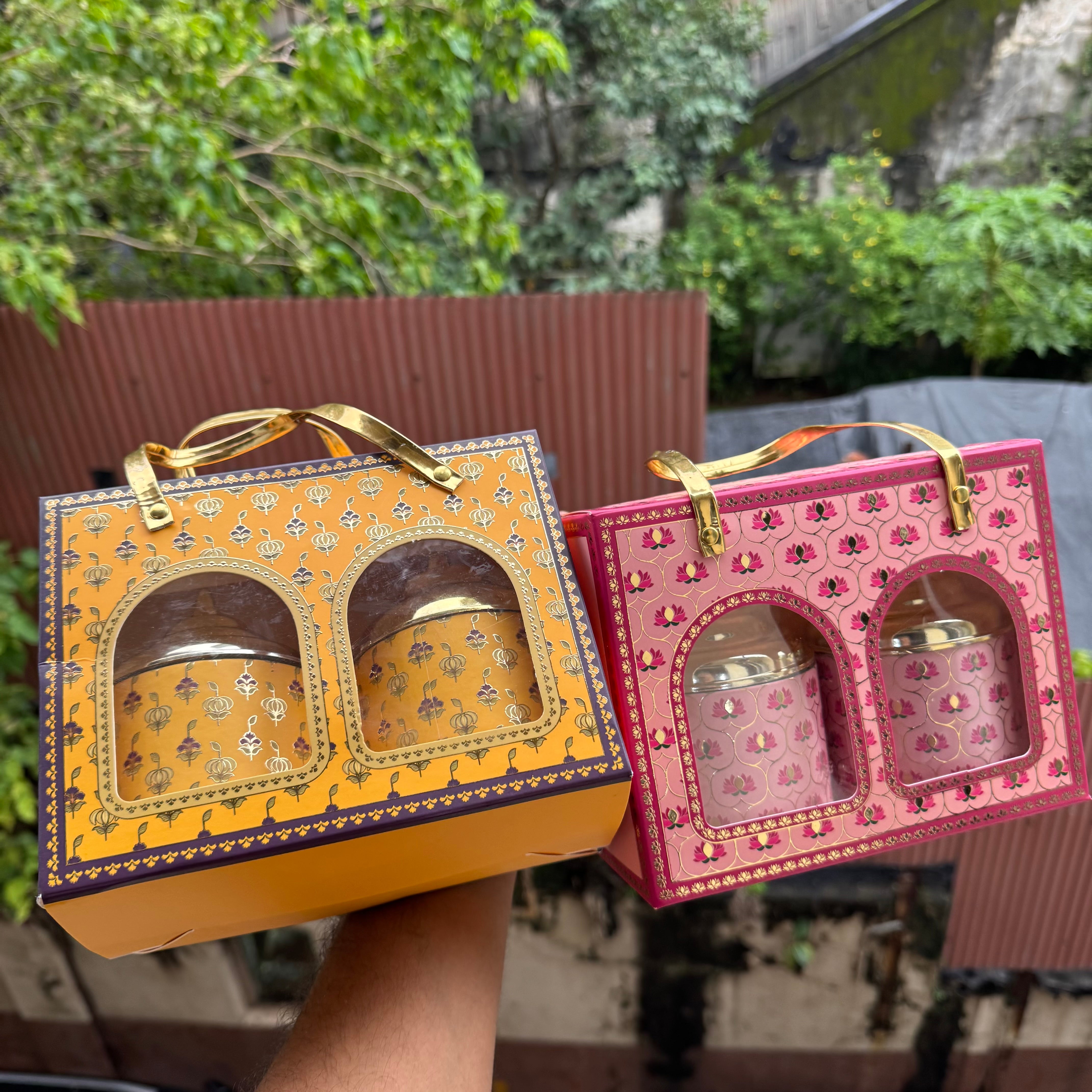 Yellow Heritage Twin-Jar Festive Box