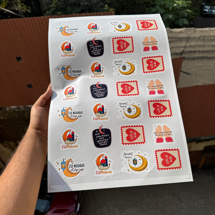 Designer Cut Premium Eid Sticker Sheet