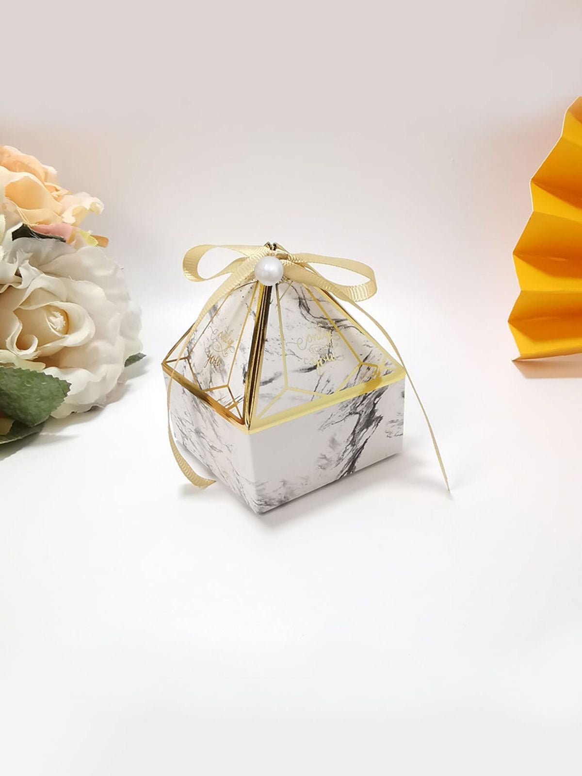 Pretty Diamond Box For Chocolates / Jewellery / Candles (10pc) includes ribbon