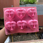 6in1 3D Heart Mould