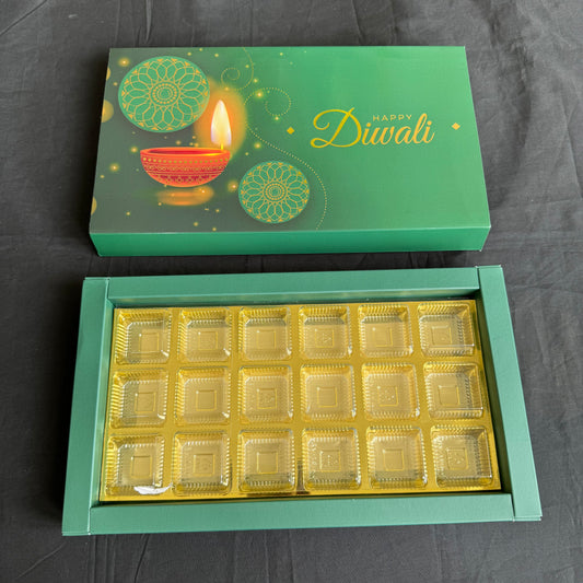 Diwali Foiled 18 Cavity Slider Box (10pc)