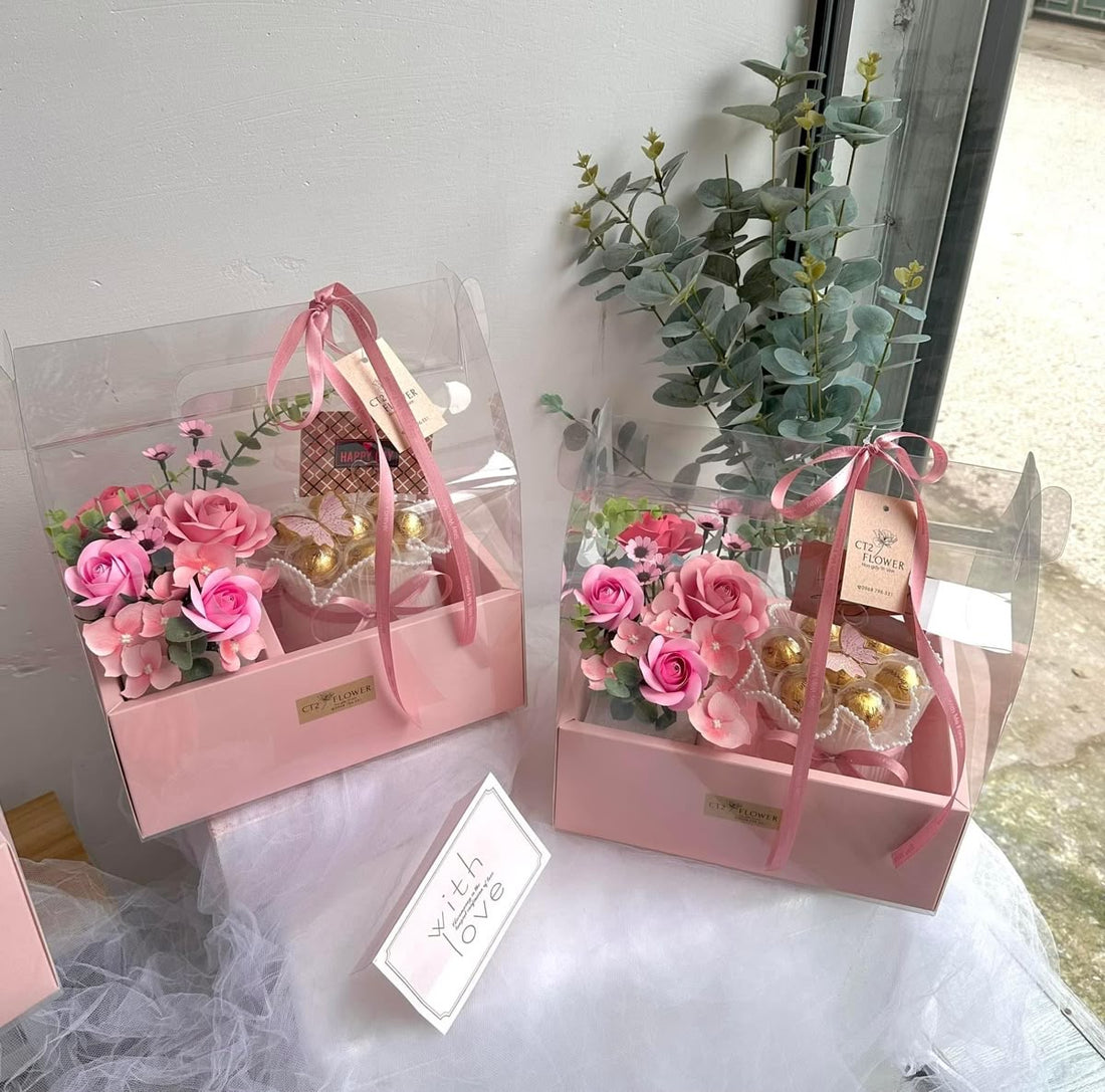 Pink Big Handle Hamper Box