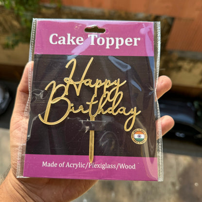 Happy Birthday 4” Topper Colourful