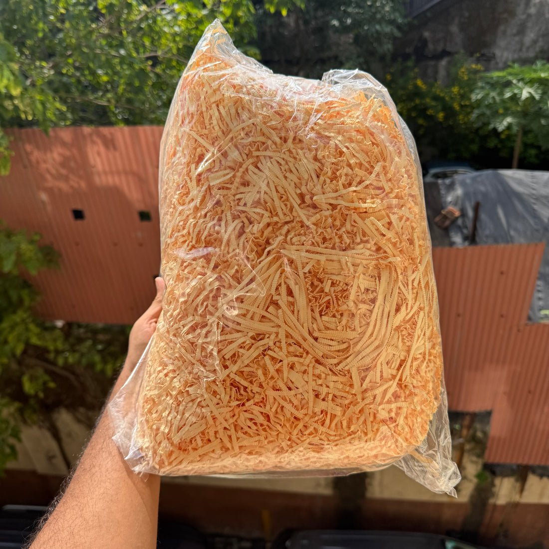 1Kg Crinkle Paper Shred - Peach