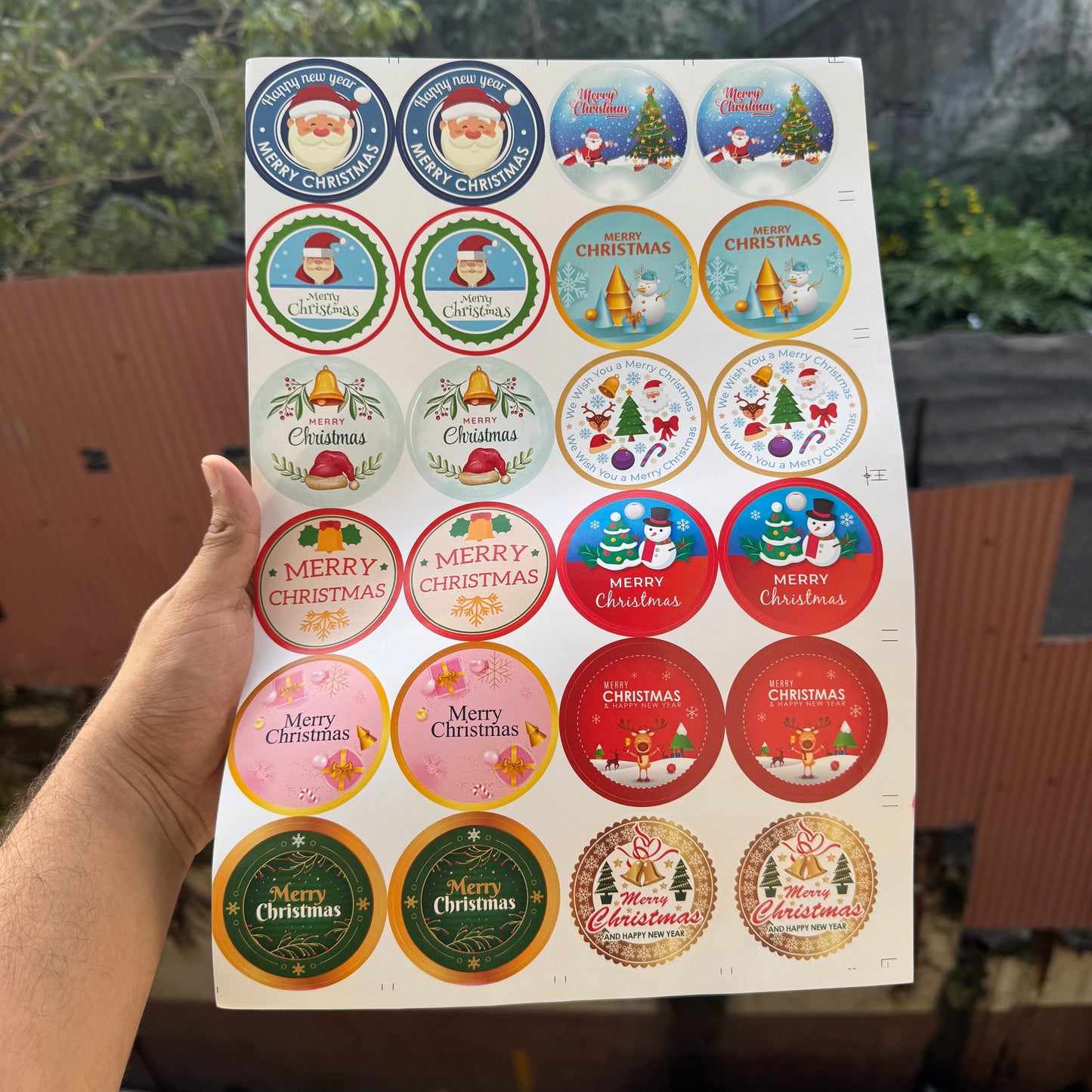 Christmas Sticker Sheet (24pc)