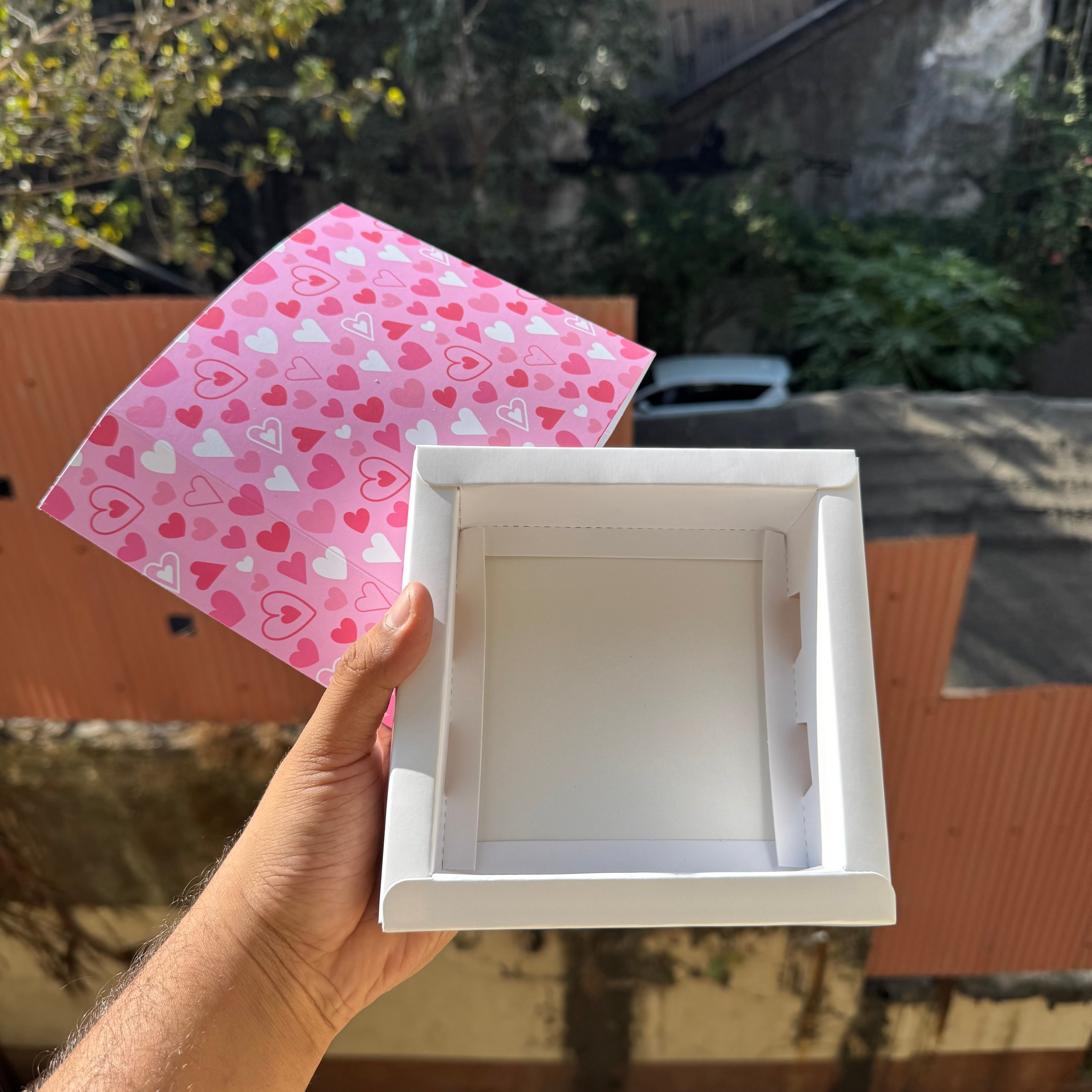 Premium Valentine Box for 4 Brownies , Candles and more (10pc)