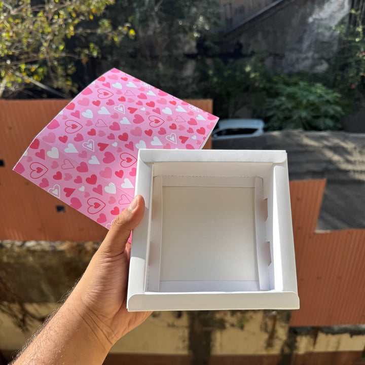 Premium Valentine Box for 4 Brownies , Candles and more (10pc)