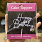 Happy Birthday 4” Topper Colourful