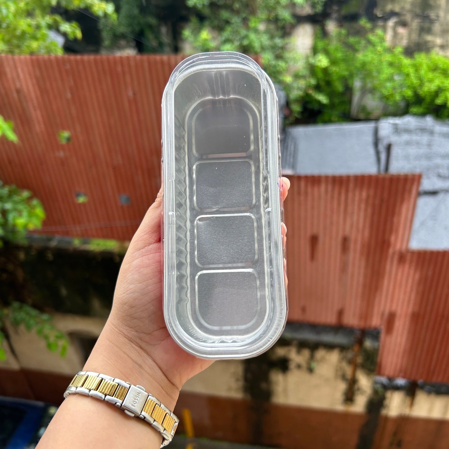 Rectangle Foil Container Red (10pc)