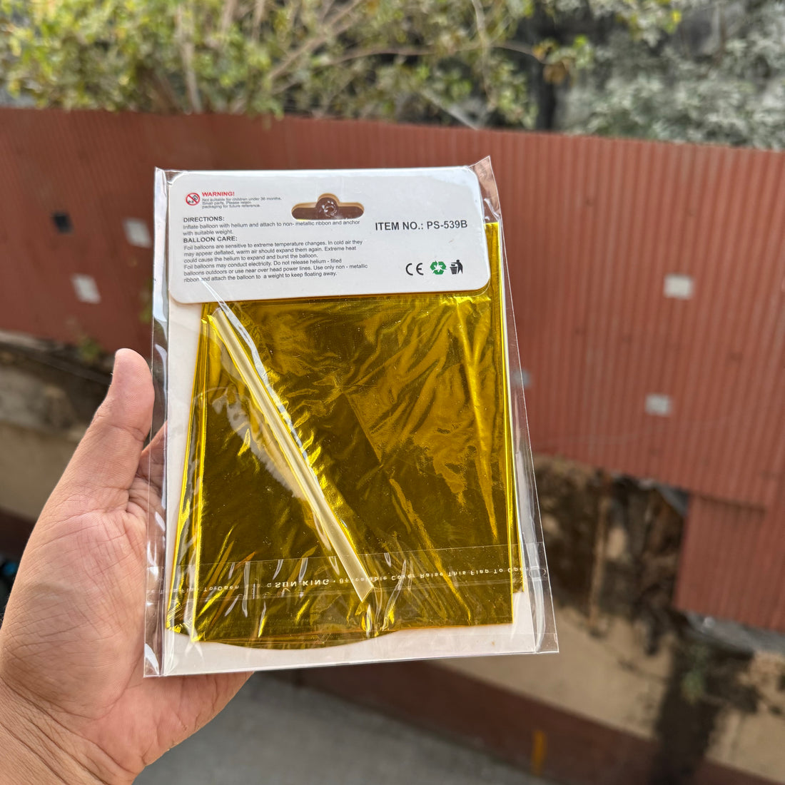 Gold Heart Foil Balloon