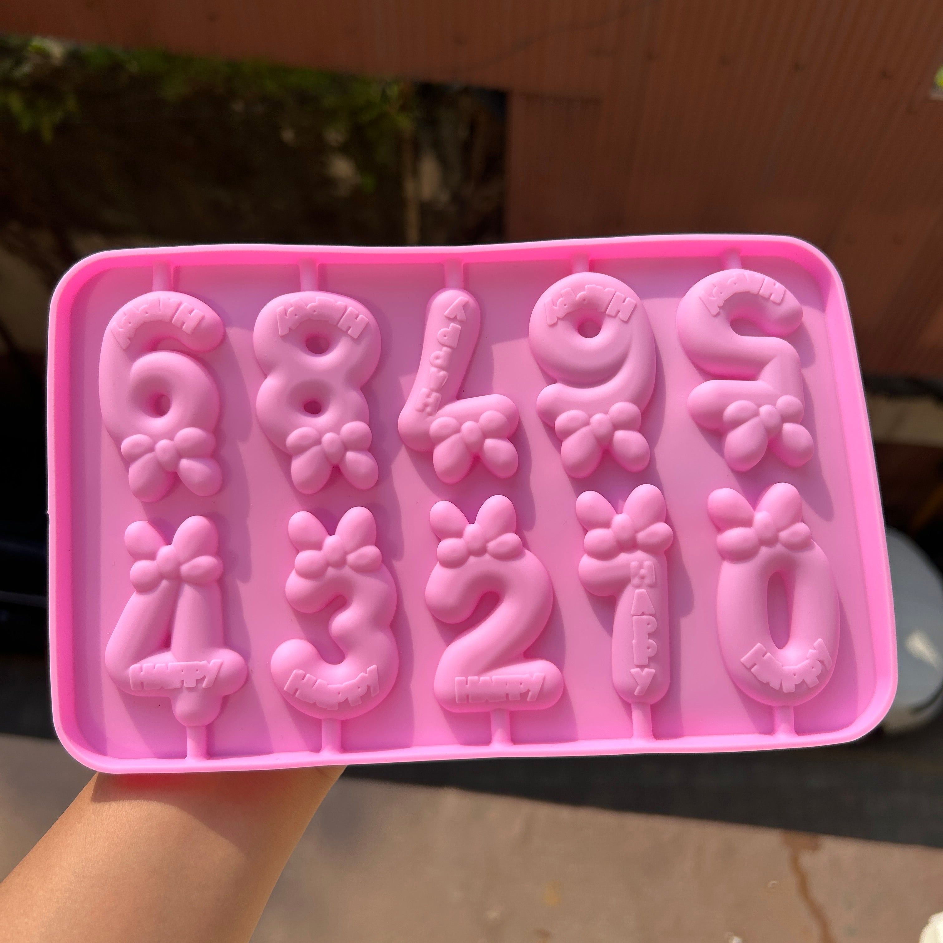Number Ribbon Balloon Style Silicon Mould