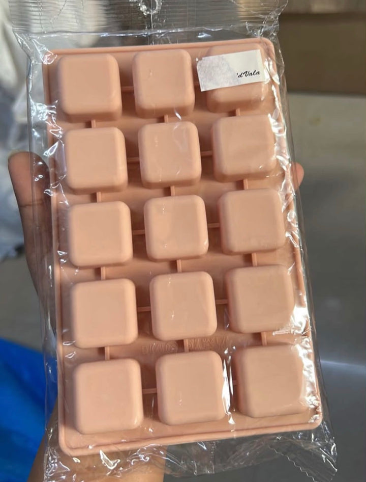 Square Chocolate Silicon Mould Pink