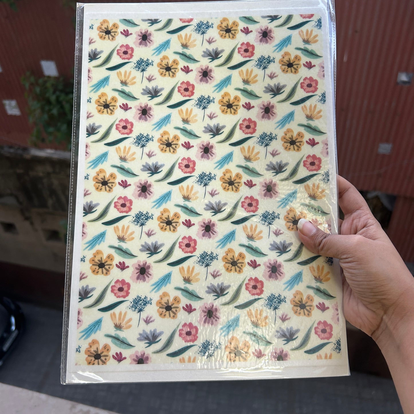 A4 Edible Floral Wafer Sheet