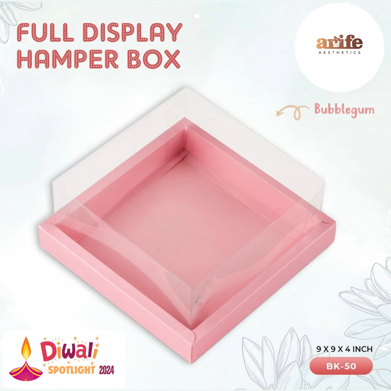 Full Display Hamper Box 9x9x4inch (15pc)