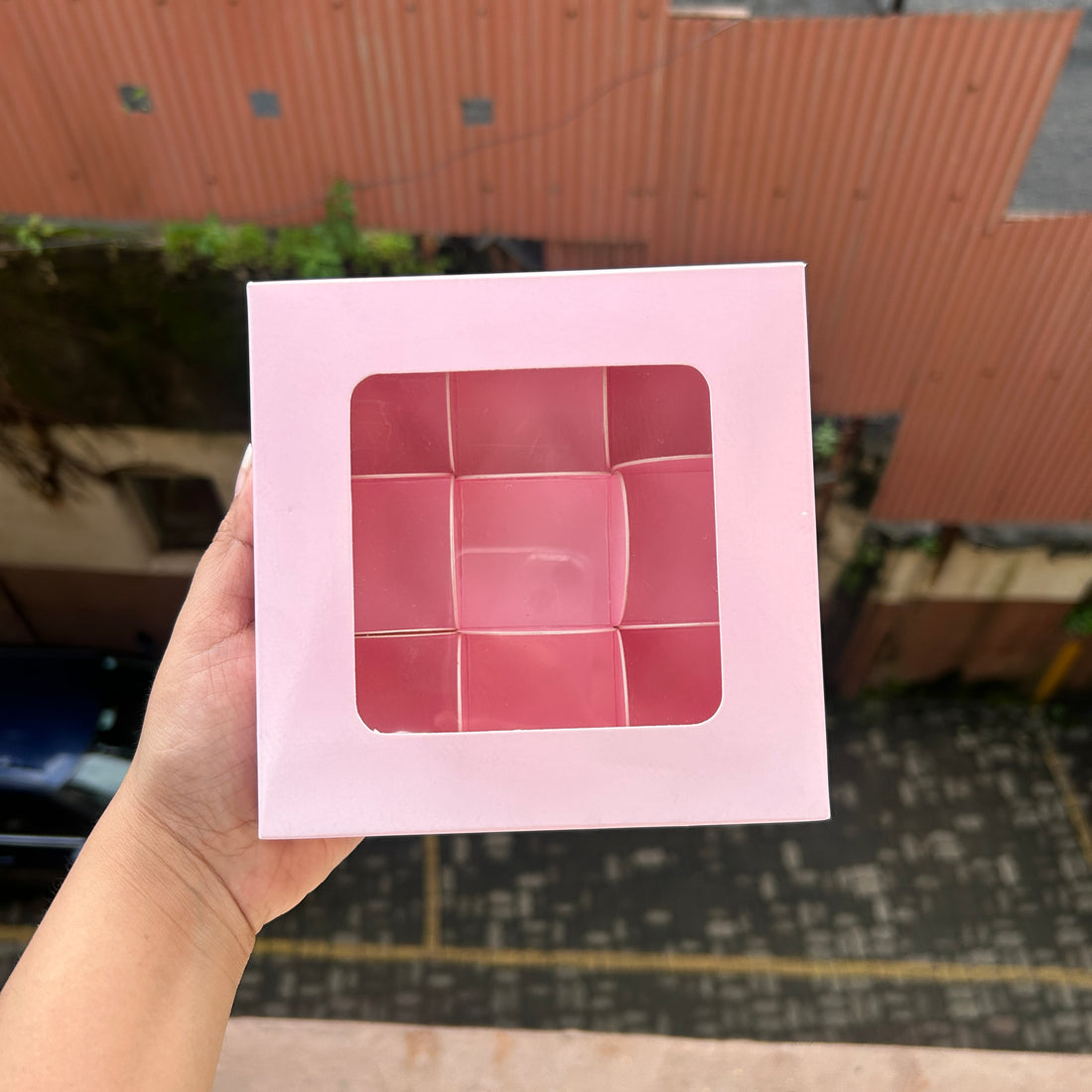 9 Cavity Top Bottom Premium Box For Chocolates / Candles / Mini Brownie / Truffles and more (10pc)