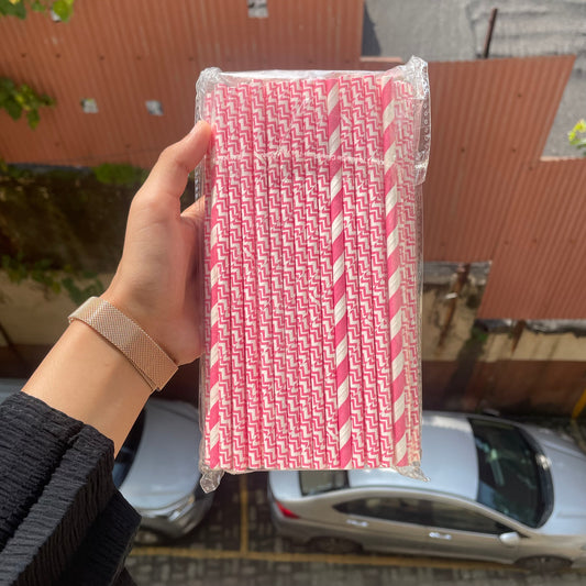 Paper straws 100pc pack