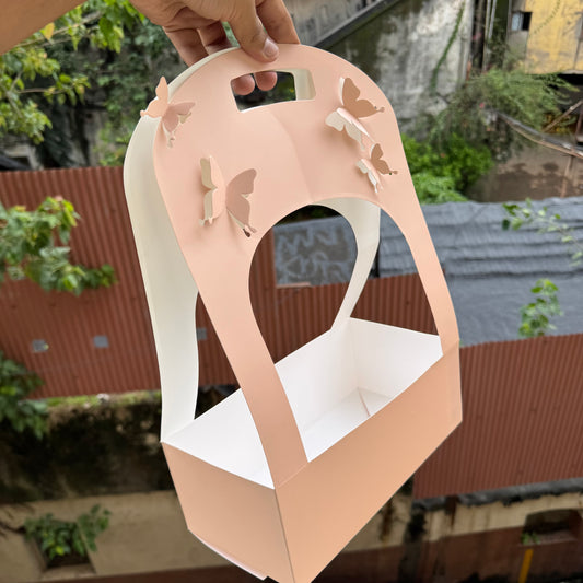 Floral Bag • Flower Holder with 3D butterfly (5pc)
