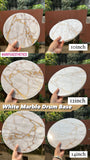 White Marble Drum Base