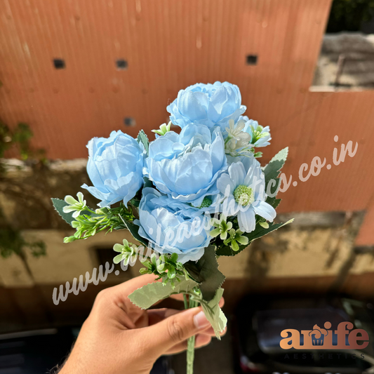 Blue ABCD Artificial Flower Bunch