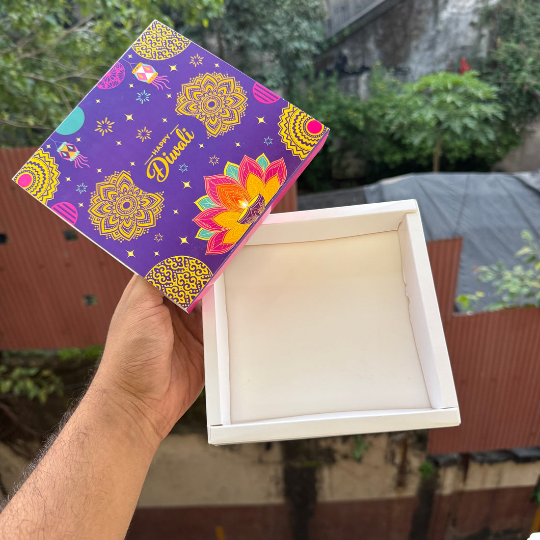 Diwali Slider Box (10pc) || 9 Cavity Size ~ Print C