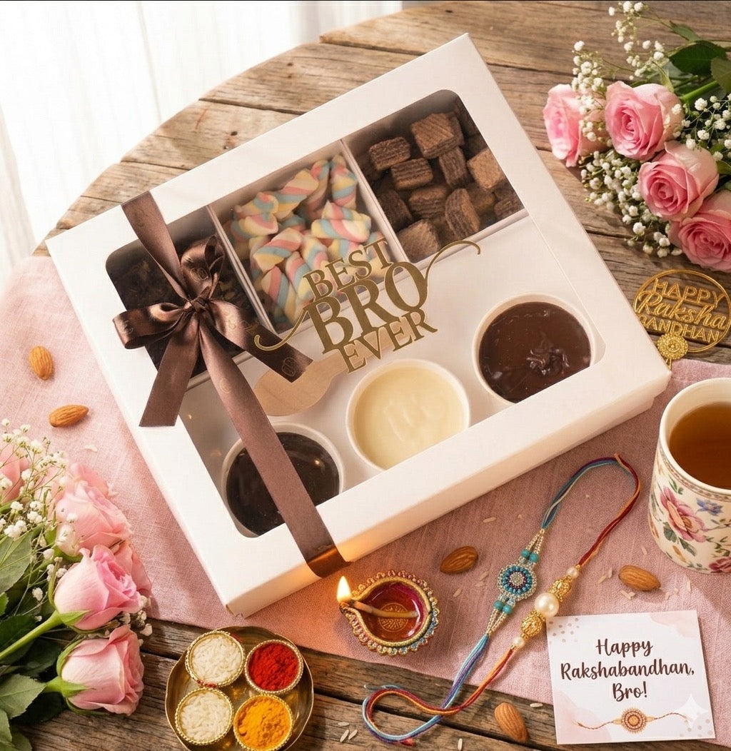 Rakhi Platter Dessert / Savoury Box White (10pc)