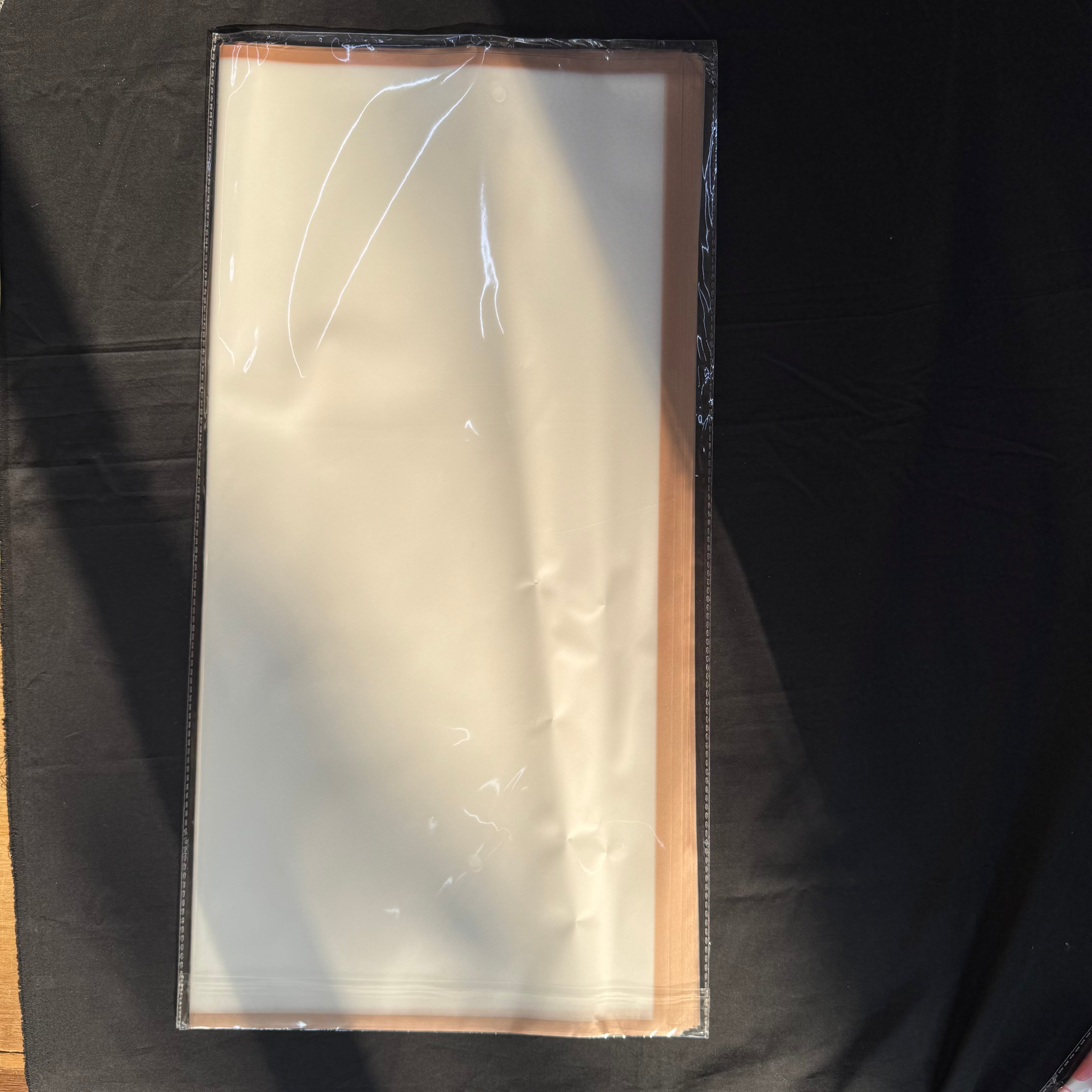 Bouquet Wrapping Sheet - White With Rose Gold Border - (20 sheets)
