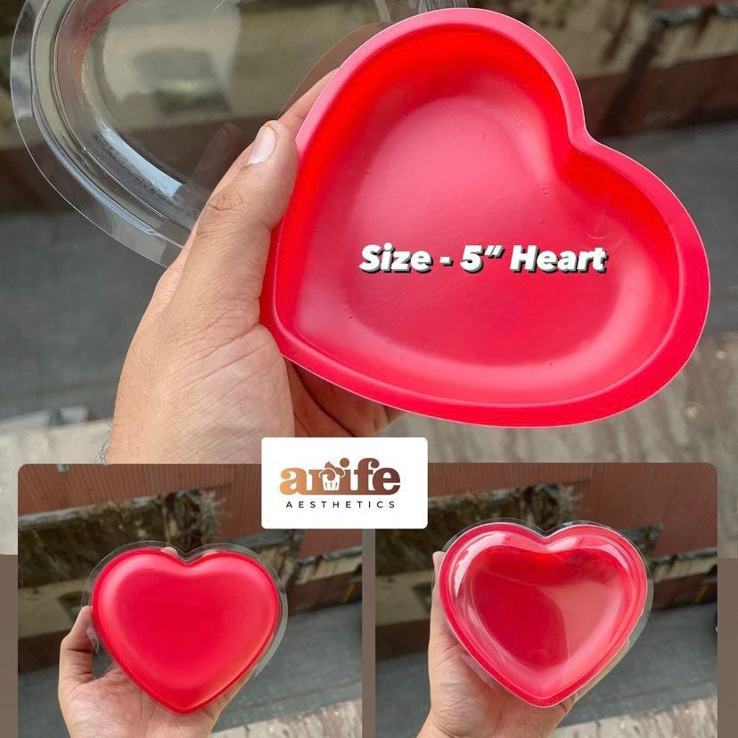 Red Heart Pvc Box With Lid 10pcs