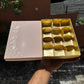 Pastel Petals Collection - 12 Cavity  Box with Premium Cavity for Chocolates,Truffles - Peach (10pc) Top Bottom