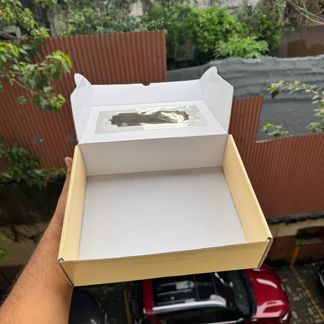 Corrugated Hamper Box + Bag Combo with Gold Foiling 1 pc