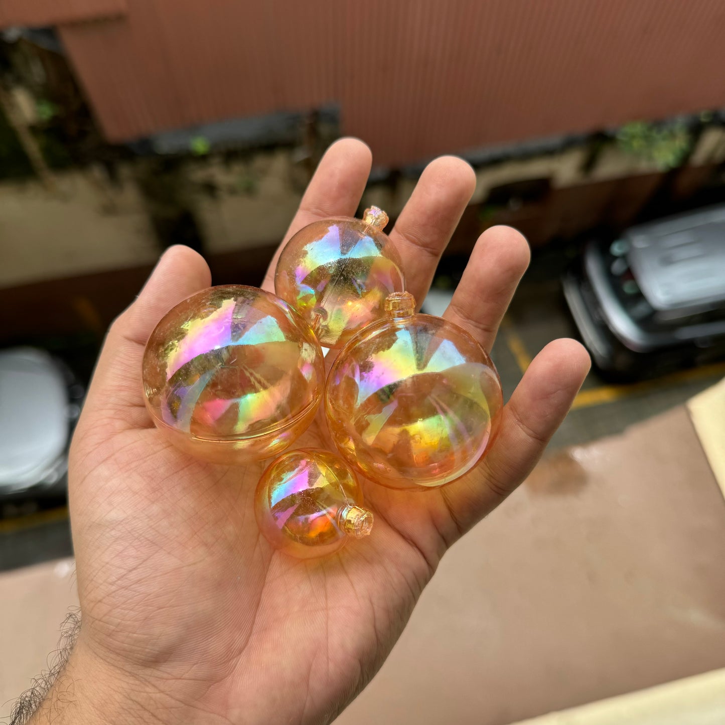 Golden Crystal Faux Balls