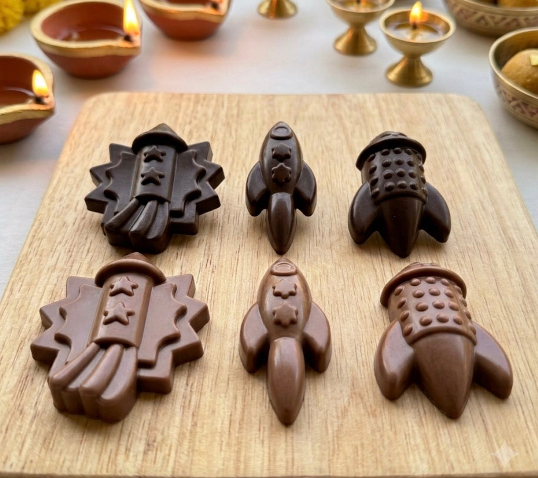 Diwali ~ Rocket Silicon Mould 6in1 (1pc)